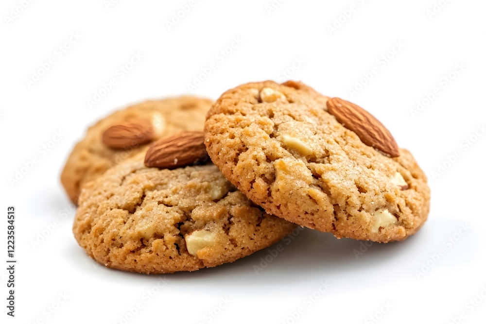 Fresh Almond Cookie Close-Up Fresh Almond Cookie Close-Up