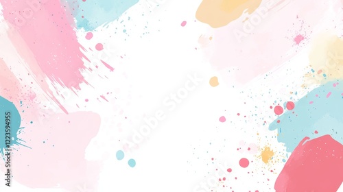 Pastel Watercolor Splashes: A Serene Artistic Abstract