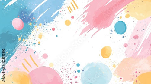 Pastel Watercolor Abstract: Soft Hues and Dynamic Brushstrokes