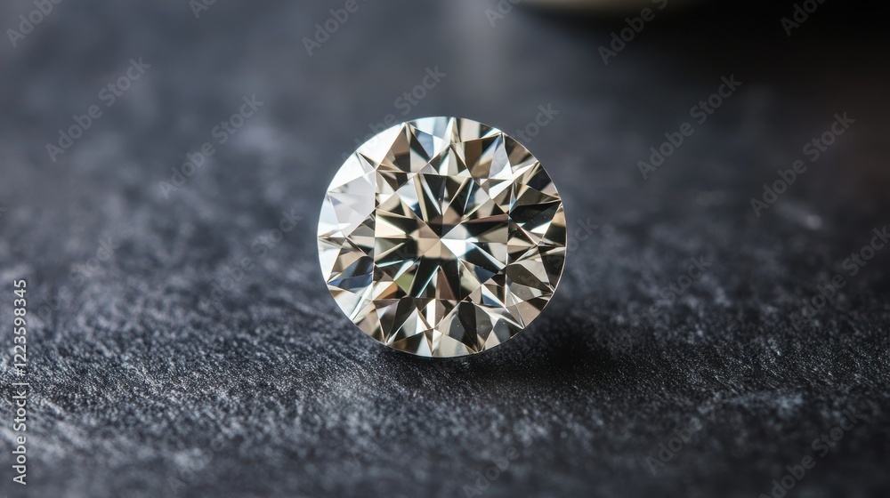 Brilliant cut diamond on dark surface Brilliant cut diamond on dark surface