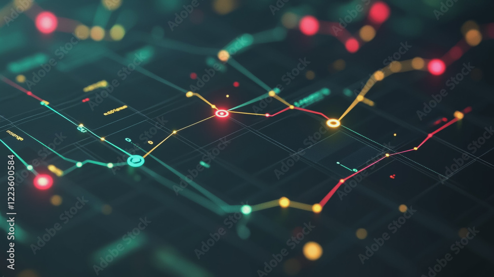 Abstract black background with Colorful charts and graphs with statistics to innovative analyze business potential and forecast future development of companies growth. Abstract black background with Colorful charts and graphs with statistics to innovative analyze business potential and forecast future development of companies growth.