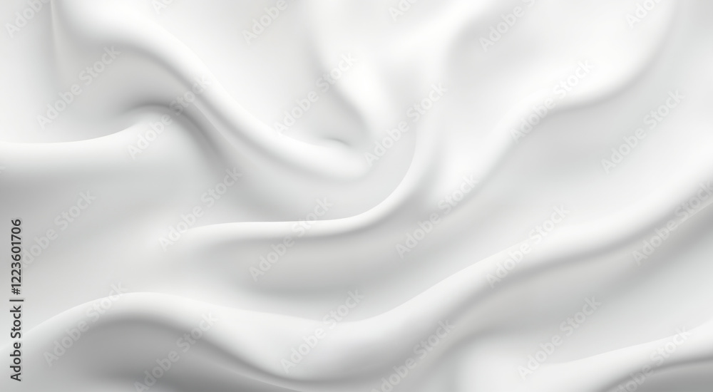 Fototapeta premium Smooth elegant white silk or satin texture. Abstract background with luxurious fabric.