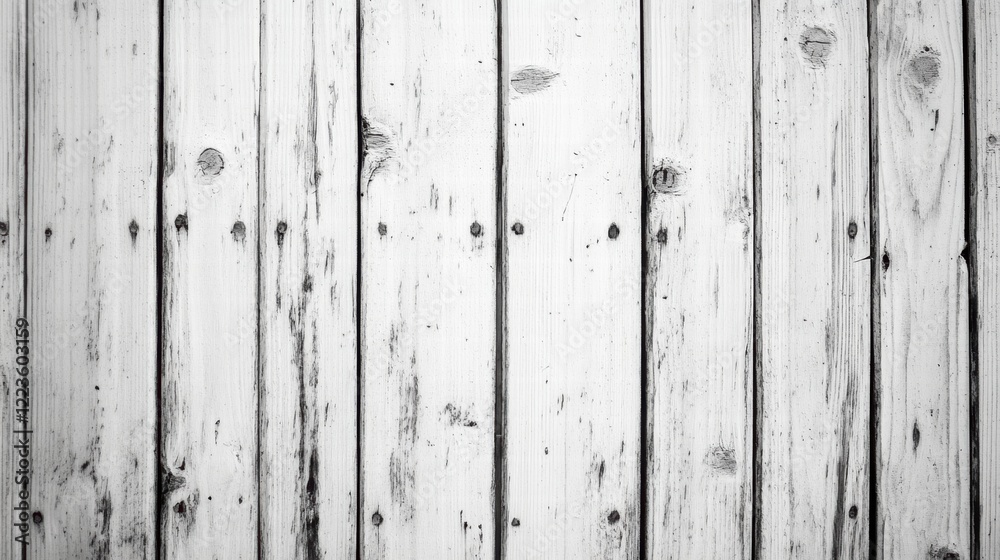 Fototapeta premium White Wooden Panel Background in Horizontal Layout