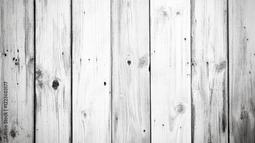 Fototapeta premium White Wooden Panel Background in Horizontal Layout