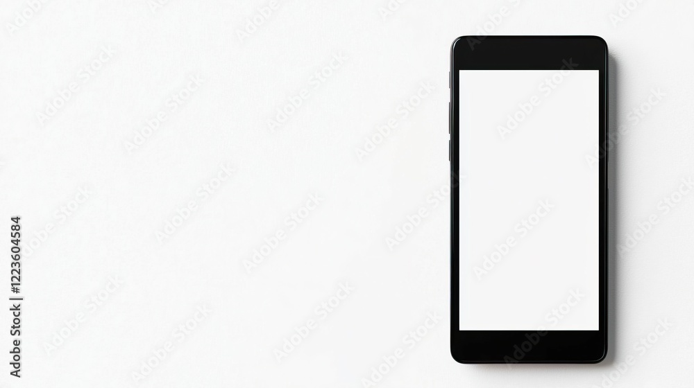 Blank Phone Mockup on Minimalist Background Blank Phone Mockup on Minimalist Background