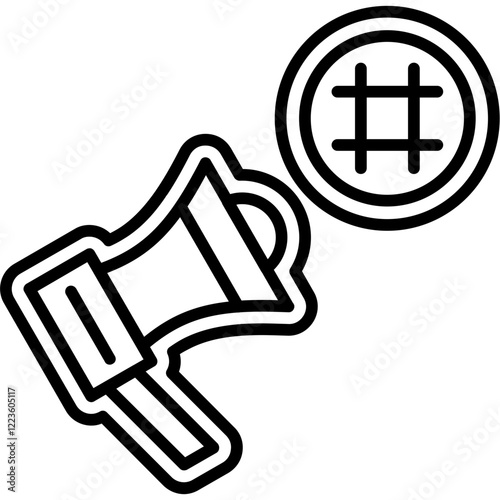 Hashtag Strategy Icon