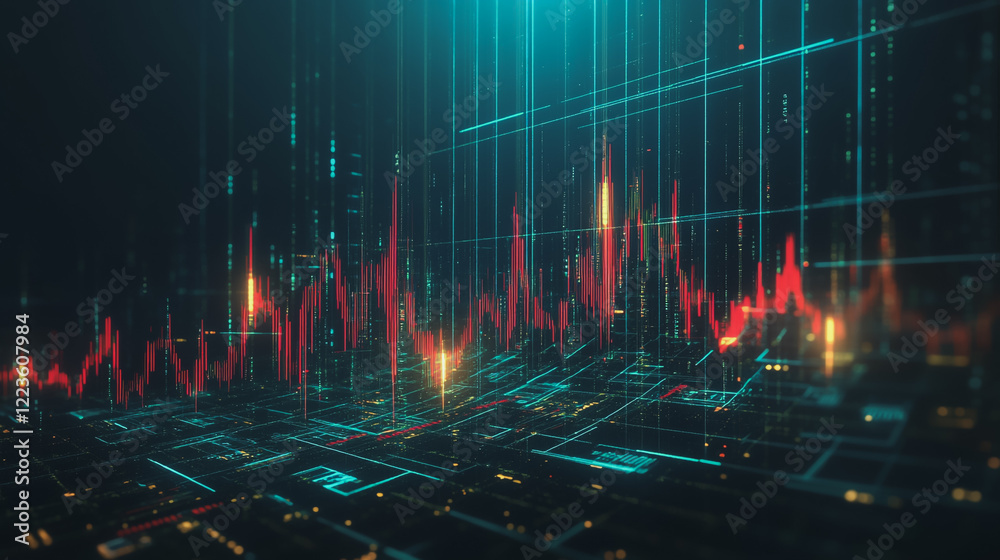 Abstract black background with Colorful charts and graphs with statistics to innovative analyze business potential and forecast future development of companies growth. Abstract black background with Colorful charts and graphs with statistics to innovative analyze business potential and forecast future development of companies growth.