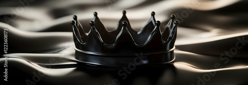 A black crown icon with five points and a round center photo