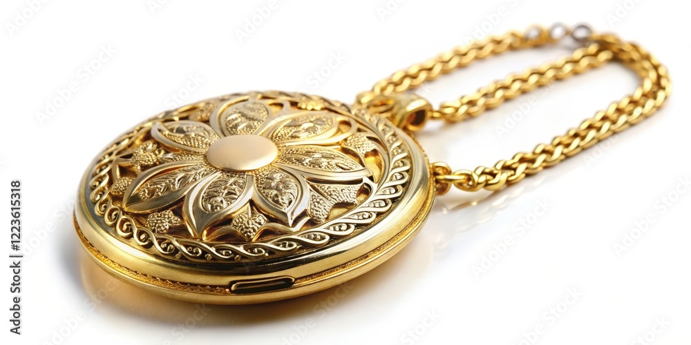 Gold Locket Pendant with Chain Gold Locket Pendant with Chain