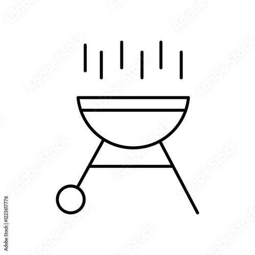 BBQ icon Vector logo set flat