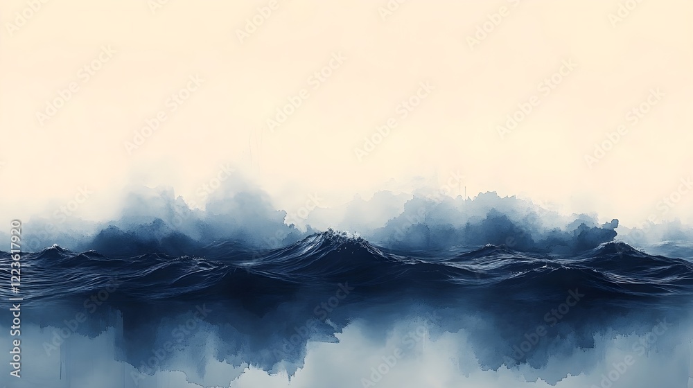 Fototapeta premium A bold gradient transitioning from deep navy blue to muted gray.