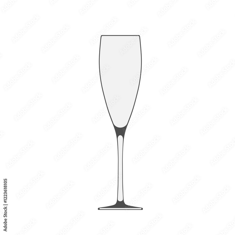 Sign of glass of wine isolated on white background.