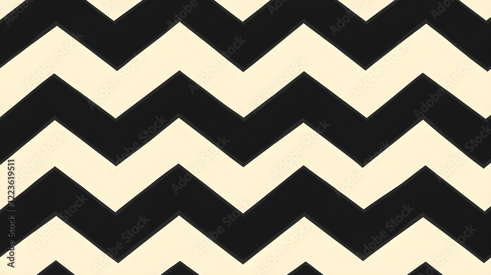 A bold zigzag pattern in deep black on a crisp white background. A bold zigzag pattern in deep black on a crisp white background.