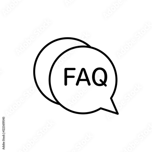 FAQ icon Vector logo set flat
