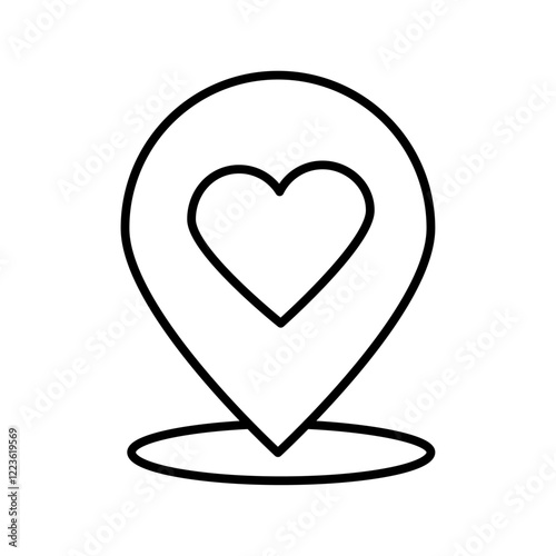 Favorite place icon Vector logo set flat