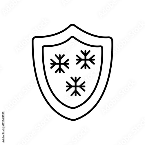 Frost resistant icon Vector logo set flat