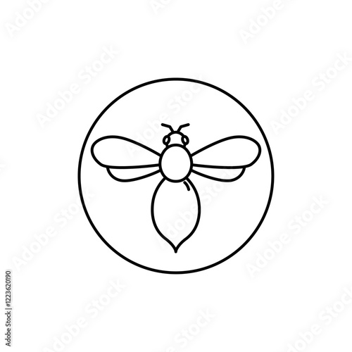 honey Bee icon Vector logo set flat
