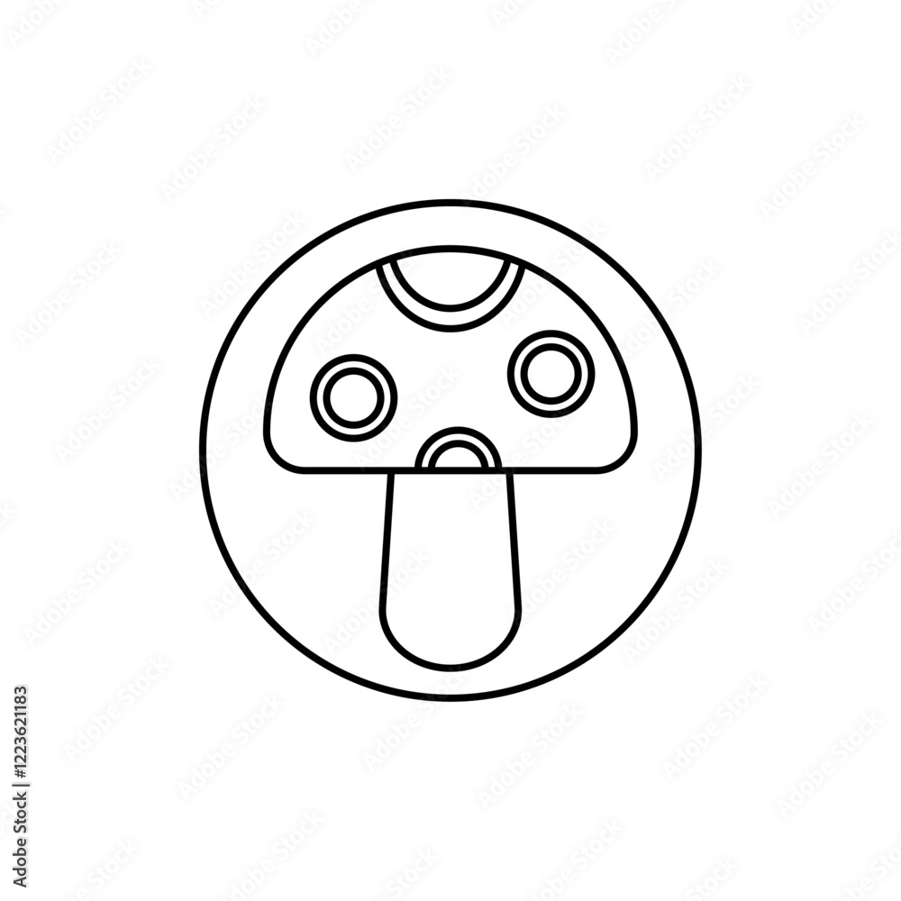 Fototapeta premium mushroom icon Vector logo set flat