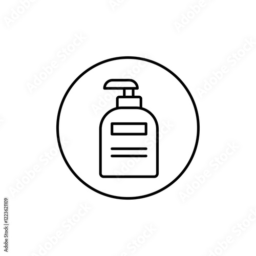 Moisturizing lotion bottle icon Vector logo set flat