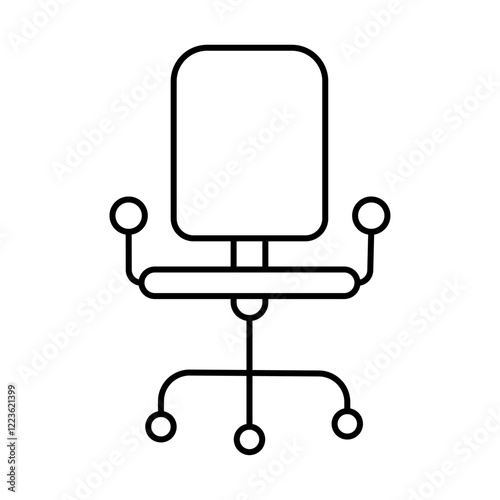 Office chair icon Vector logo set flat