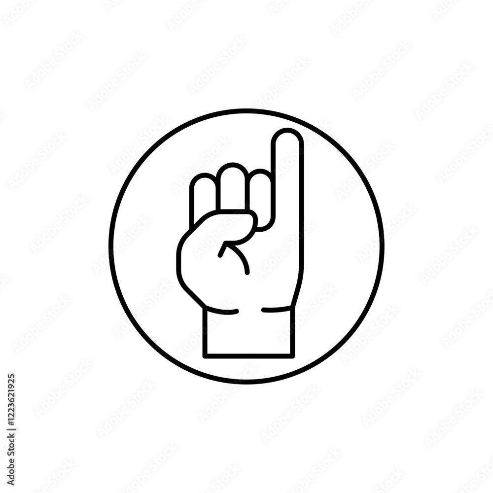 Pinky finger icon Vector logo set flat Pinky finger icon Vector logo set flat