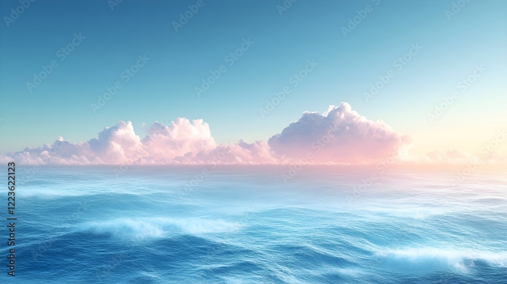 Obraz premium A calming gradient from sky blue to soft aqua.