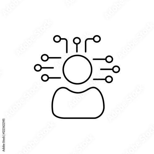 Productive man icon Vector logo set flat