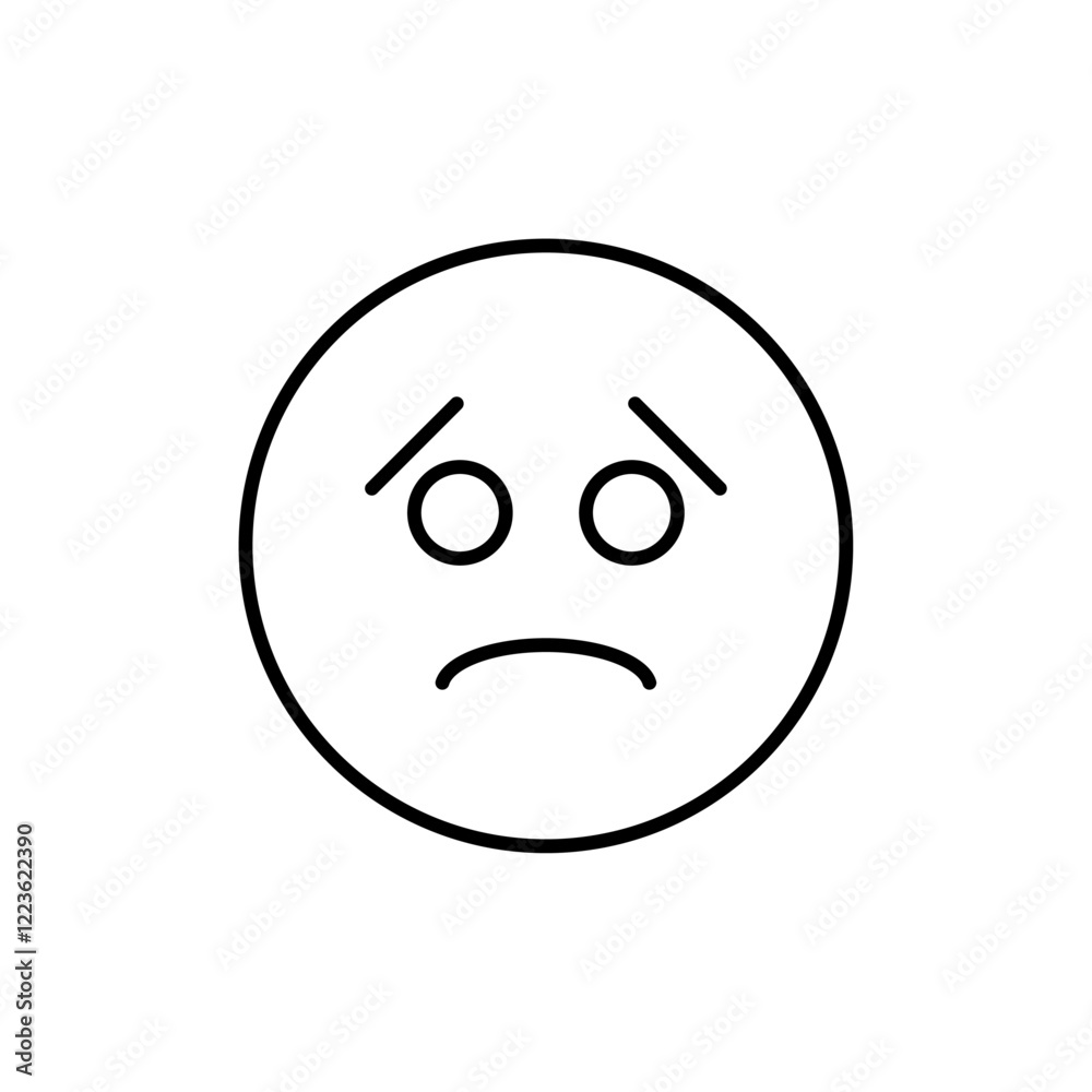 Regret expression icon Vector logo set flat Regret expression icon Vector logo set flat