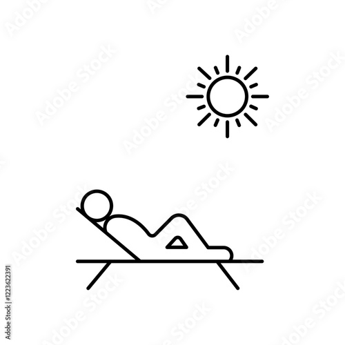 Relaxation icon Vector logo set flat