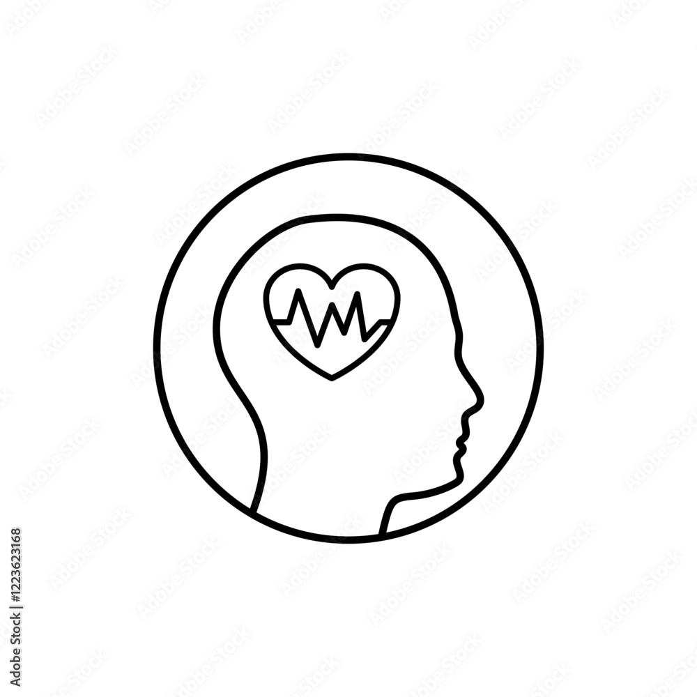 stress management icon Vector logo set flat