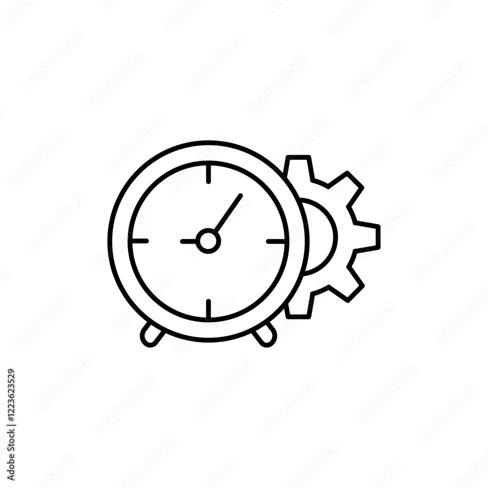 Time management icon Vector logo set flat Time management icon Vector logo set flat