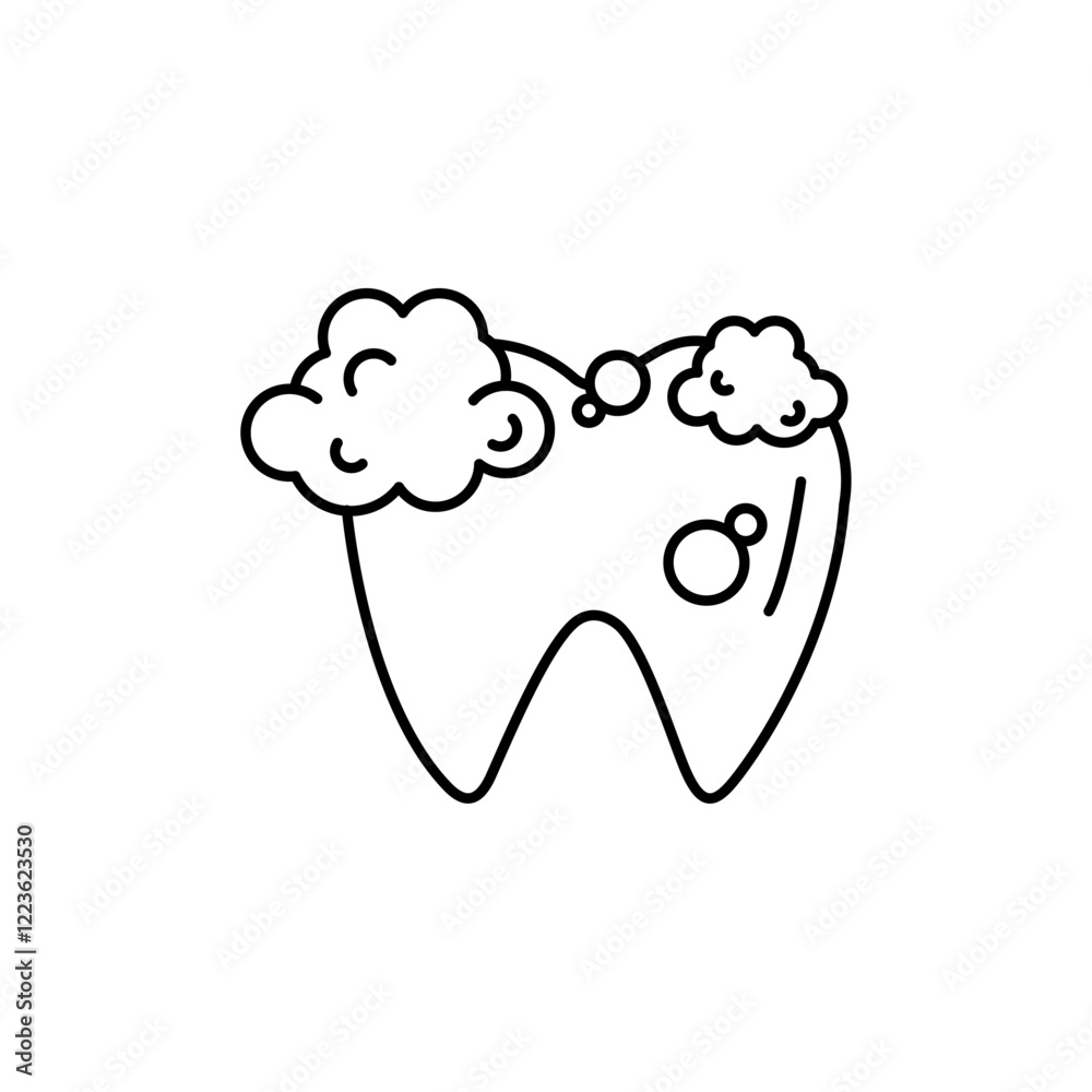 tooth cleaning icon Vector logo set flat tooth cleaning icon Vector logo set flat