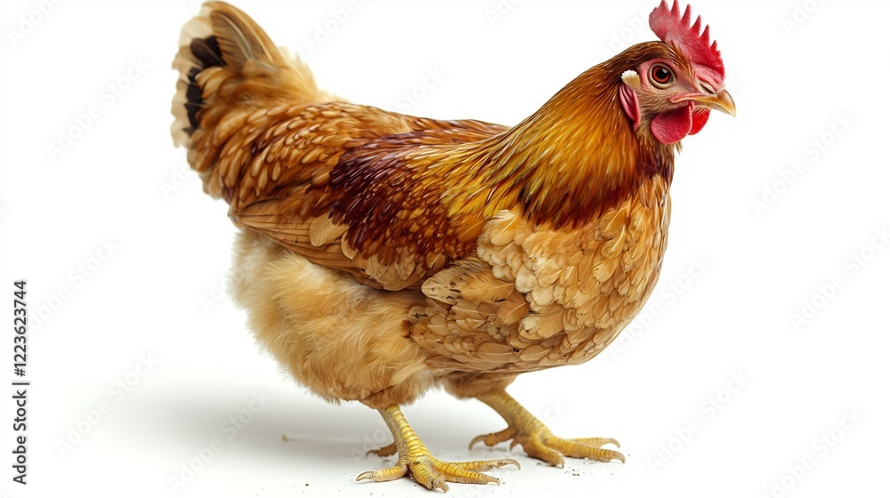 Fototapeta premium Isolated hen white background