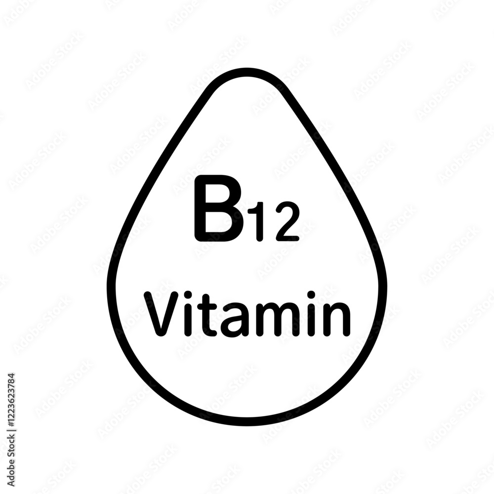 Vitamin B12 drop icon Vector logo set flat Vitamin B12 drop icon Vector logo set flat