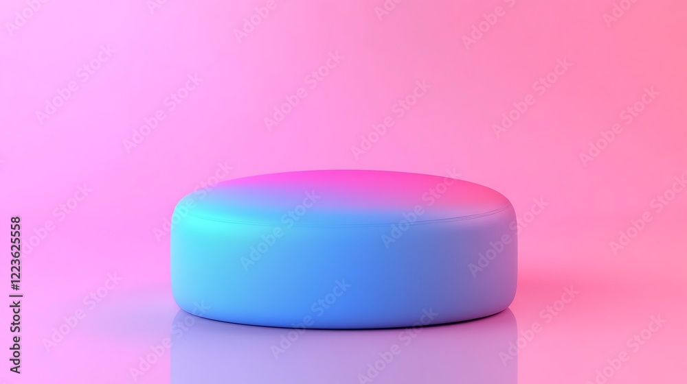 Gradient Cylinder on Pink Background Display Gradient Cylinder on Pink Background Display