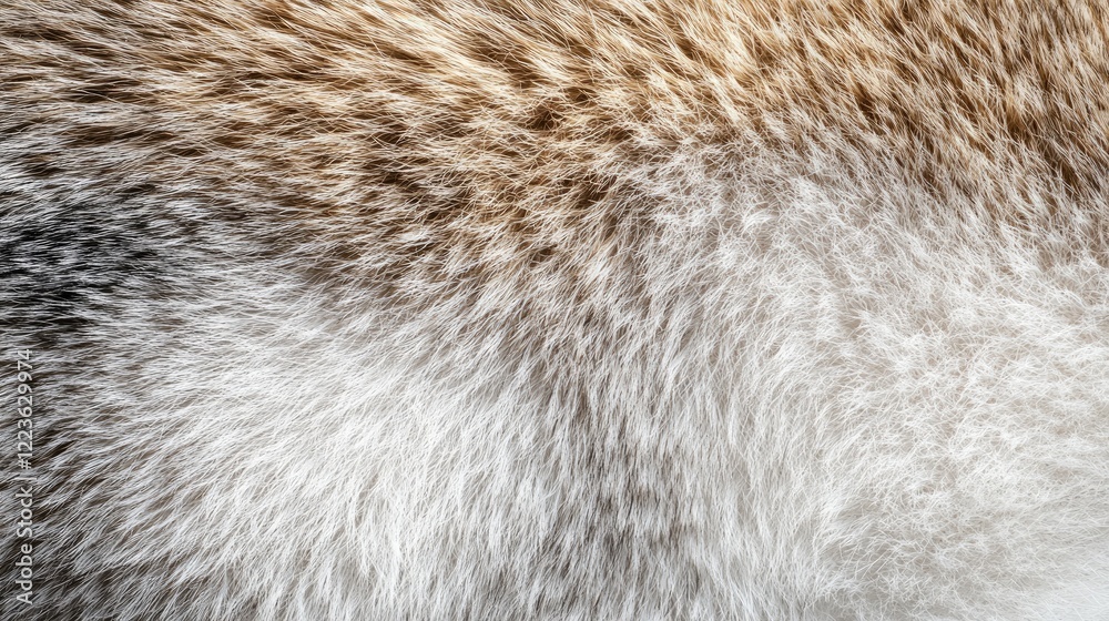 Close-up tabby cat fur texture, soft hairs, light and dark brown, white background, pet grooming Close-up tabby cat fur texture, soft hairs, light and dark brown, white background, pet grooming