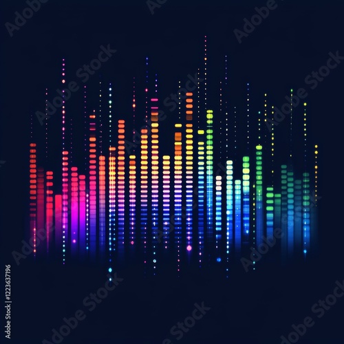 Rainbow Audio Spectrum: Vibrant, Dynamic Music Visualization