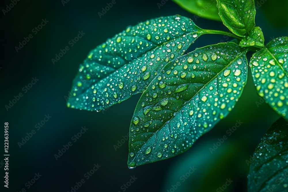 Vibrant Basil Leaves: Close-Up Macro Shot of Fresh Green Basil Herb Leaves with Veins, Texture, Aromatic Herbaceous Plant Vibrant Basil Leaves: Close-Up Macro Shot of Fresh Green Basil Herb Leaves with Veins, Texture, Aromatic Herbaceous Plant