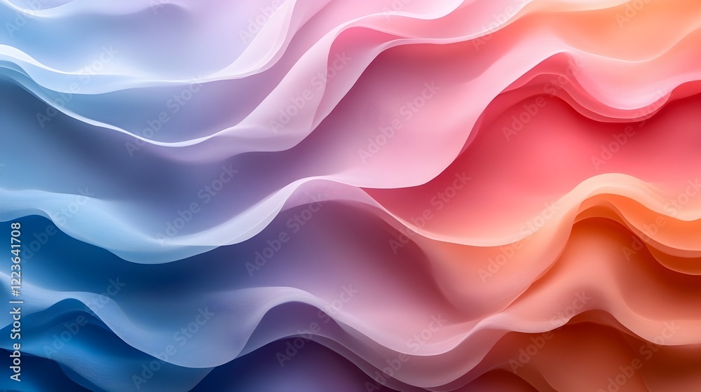 Obraz premium A design with layered pastel ovals fading softly into the white canvas.