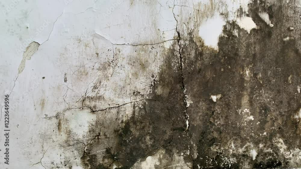 moss on the white wall