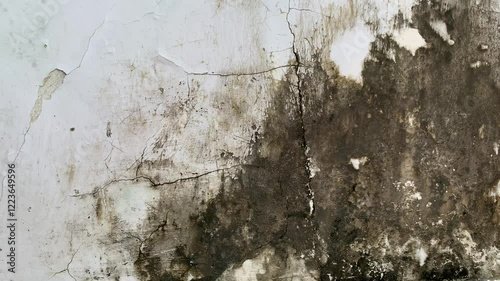 moss on the white wall