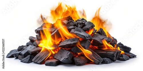 Burning Charcoal Pile photo