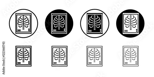 X-ray scan icon flat and simple set design