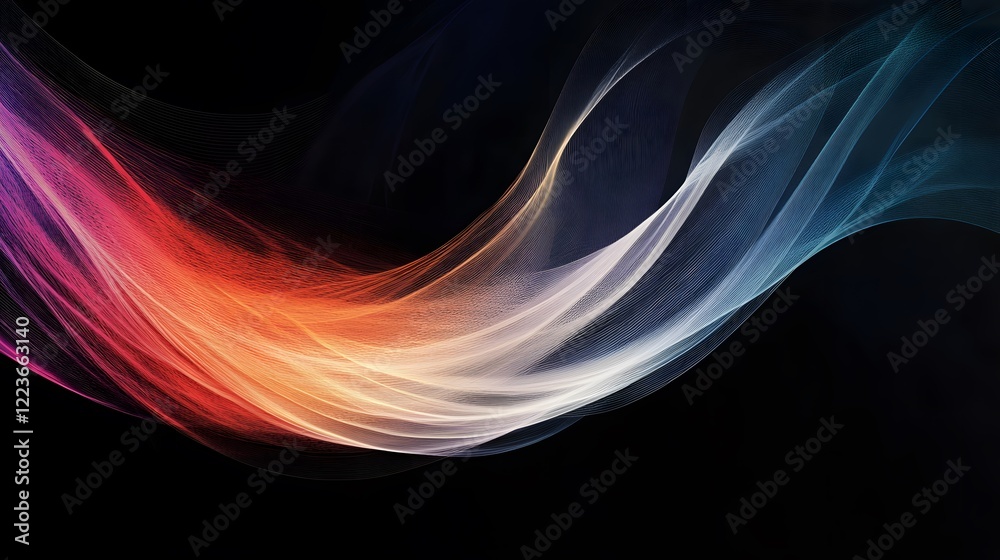 Obraz premium abstract background with lines feather on black background