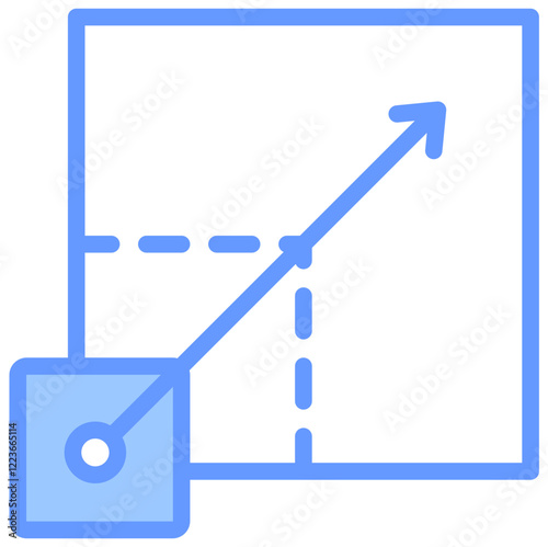 Dynamic Scaling Lineal Blue Icon