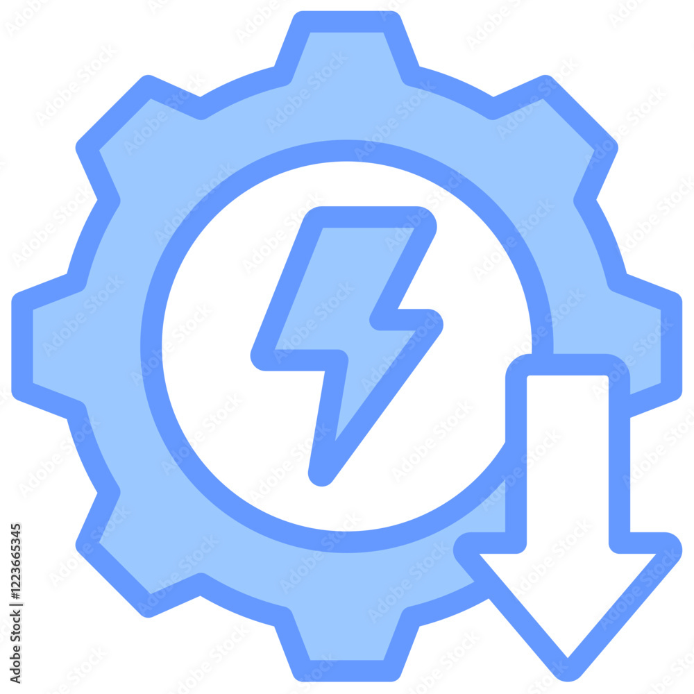 Low Energy Protocol Lineal Blue Icon Low Energy Protocol Lineal Blue Icon