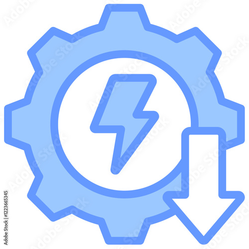 Low Energy Protocol Lineal Blue Icon