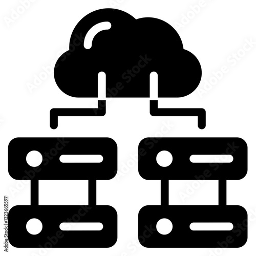 Virtualization Solid Black Icon