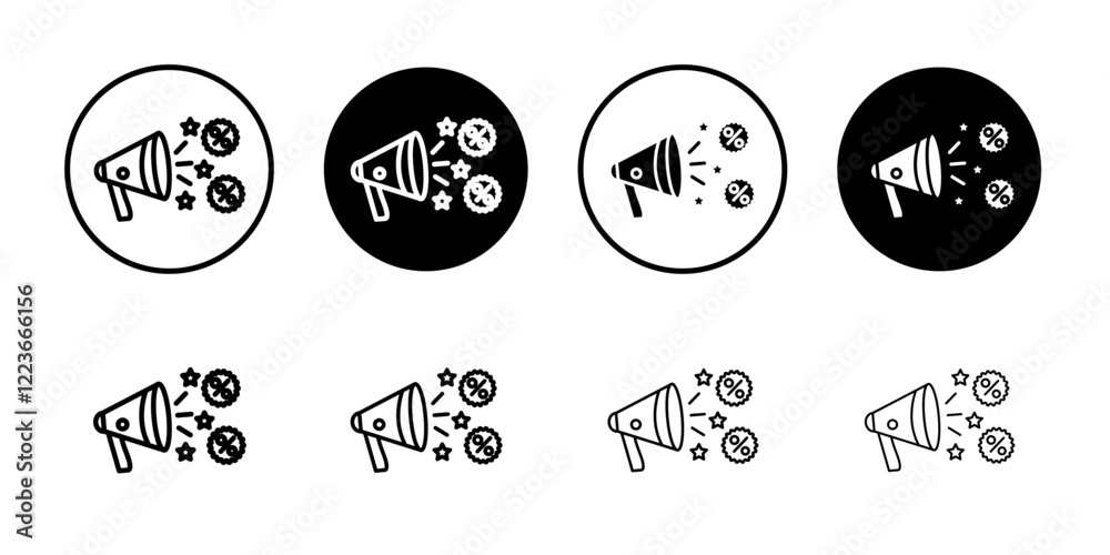Obraz premium Promotion icon flat and simple set design