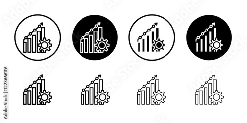Productivity icon flat and simple set design
